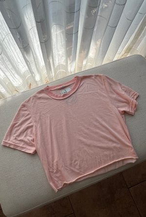 POLO CROP ROSA